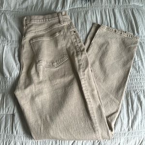Straight leg beige abercrombie pants